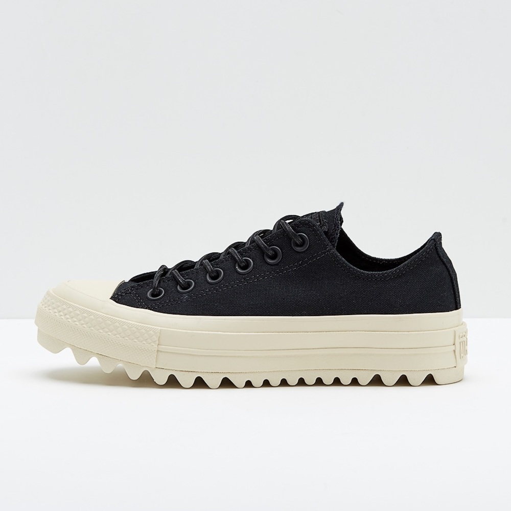 Converse All Star Lift Ripple Ox black/natural sole women’s sz 7.5